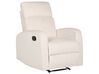 Conjunto de sofás 6 lugares manualmente reclináveis em veludo branco-creme VERDAL_904820