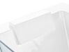 Bañera de hidromasaje esquinera de acrílico blanco/plateado izquierda 170 x 80 cm PUQUIO_814259