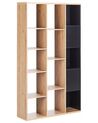 Bookcase Light Wood with Black BANGOR_894682
