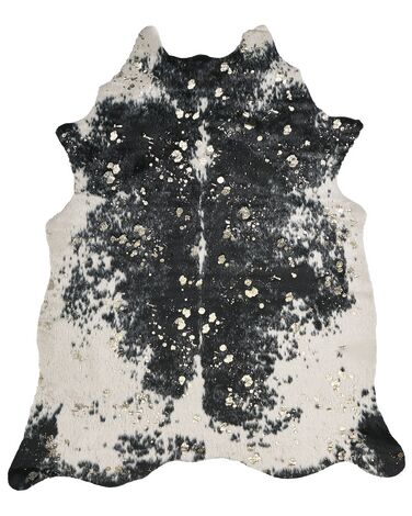 Tappeto ecopelle mucca nero macchie bianche 150 x 200 cm BOGONG