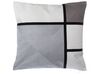 Set of 2 Cotton Cushions Geometric Pattern 45 x 45 cm Grey WEDELIA_770324