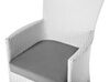 Lot de 2 chaises de jardin blanches avec coussins gris ITALY_763662