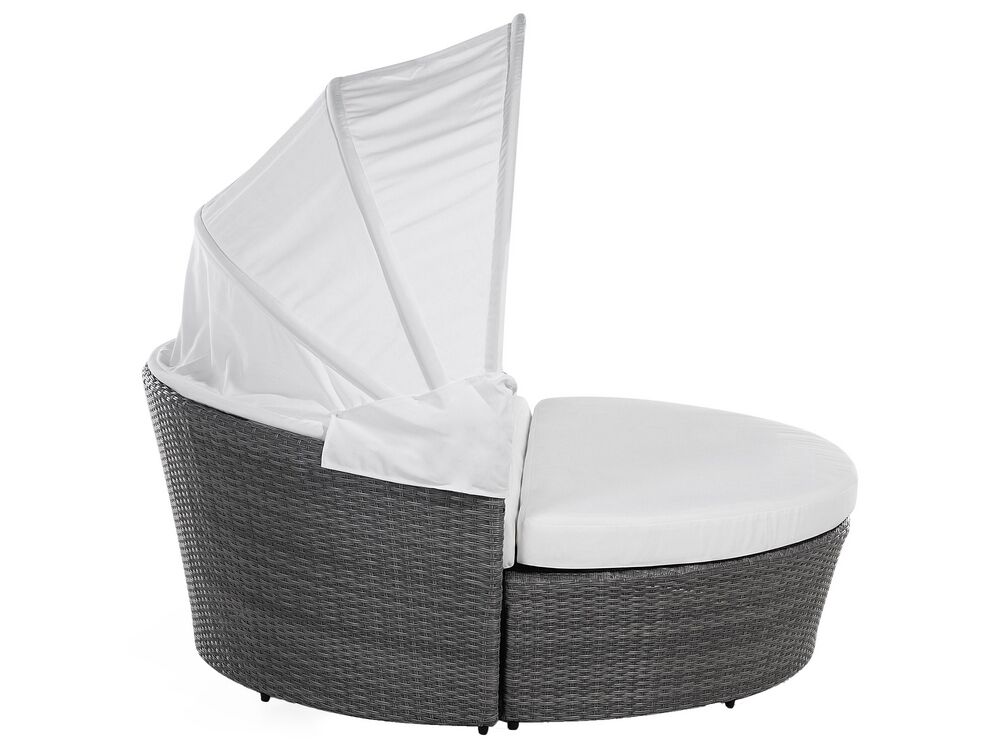 Divano coperto da giardino in rattan grigio SYLT LUX | Beliani.it