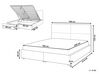Zamatová posteľ s úložným priestorom 180 x 200 cm svetlosivá VERNOYES_861514