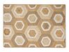 Jutetæppe beige 160 x 230 cm geometrisk mønster kort luv BASOREN_886310
