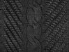 Cojín de algodón gris oscuro con relieve 45 x 45 cm KONNI_755216
