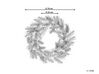 Weihnachtskranz weiß mit LED-Beleuchtung Schnee bedeckt ⌀ 70 cm SUNDO_813344