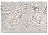Teppich Wolle cremeweiß / hellgrau 140 x 200 cm Kurzflor GOKSUN_837859