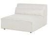 2 Seater Modular Boucle Armless Sofa White HELLNAR_911491