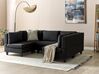 5-Seater Modular Fabric Sofa Black UNSTAD_893505