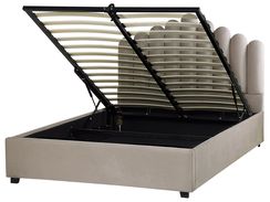 Parisänky sametti säilytystila ruskeanharmaa 140 x 200 cm VINCENNES