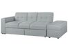 Sectional Sofa Bed with Ottoman Light Grey FALSTER_751431