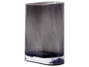 Blumenvase Glas dunkelgrau / transparent 20 cm MITATA