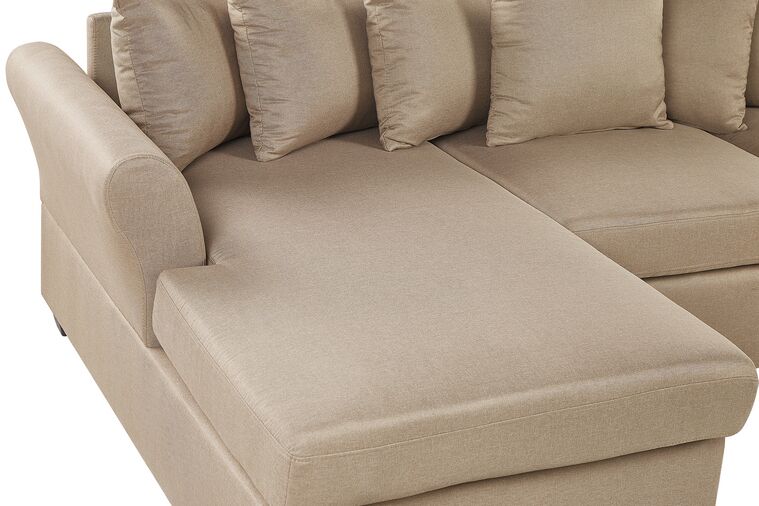 Right Hand Corner Sofa Beige VIKNA Beliani.co.uk