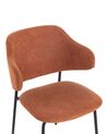 Lot de 2 chaises de salle à manger en tissu orange KENAI_874483