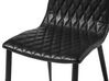 Conjunto de 2 sillas de comedor de piel sintética negra MONTANA_692918