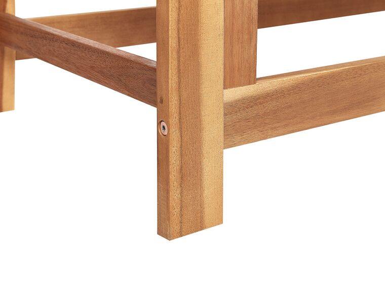 Beliani Banc De Jardin Design En Bois D'Acacia Clair 160 Cm Look Naturel Et Tres Tendance Pour Interieur Et Exterieur Au Style Rustique Et Boho