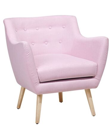 Rózsaszín kárpitozott fotel DRAMMEN 