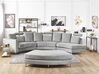 7 Seater Curved Modular Velvet Sofa Light Grey ROTUNDE_793624
