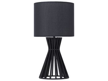 Lampada da tavolo in legno color nero CARRION