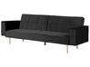 Velvet Sofa Bed Black VISNES_745928