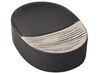 Ceramic 4-Piece Bathroom Accessories Set Black with Beige CORO_823338