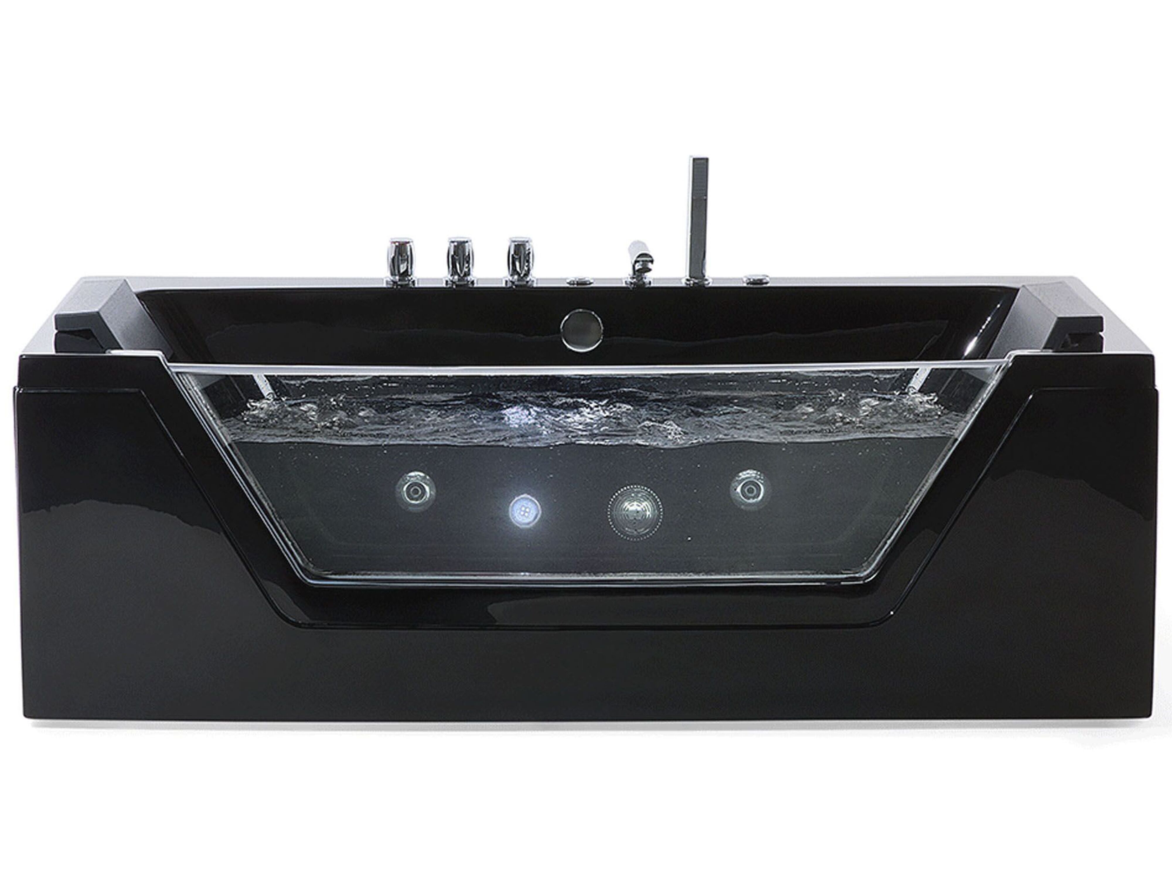 Vasca da bagno freestandingTERRA 2.0 acrilico nero/bianco opaco - 160 x 80  x 58 cm
