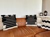 Set di 2 cuscini decorativi cotone beige e nero 50 x 50 cm CHITTOOR_829447
