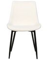 Set of 2 Boucle Dining Chairs White AVILLA_877482