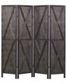 Wooden Folding 4 Panel Room Divider 170 x 163 cm Dark Brown RIDANNA_874084