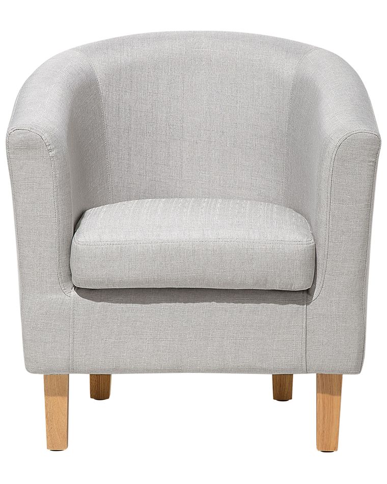 Fabric Armchair with Footstool Grey HOLDEN Beliani.co.uk