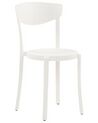 Sada 4 jídelních židlí plastových bílých VIESTE_809176