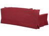 Canapé 3 places en tissu rouge housse amovible GILJA_792556