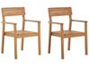 Set di 2 sedie da giardino legno acacia chiaro FORNELLI_823588