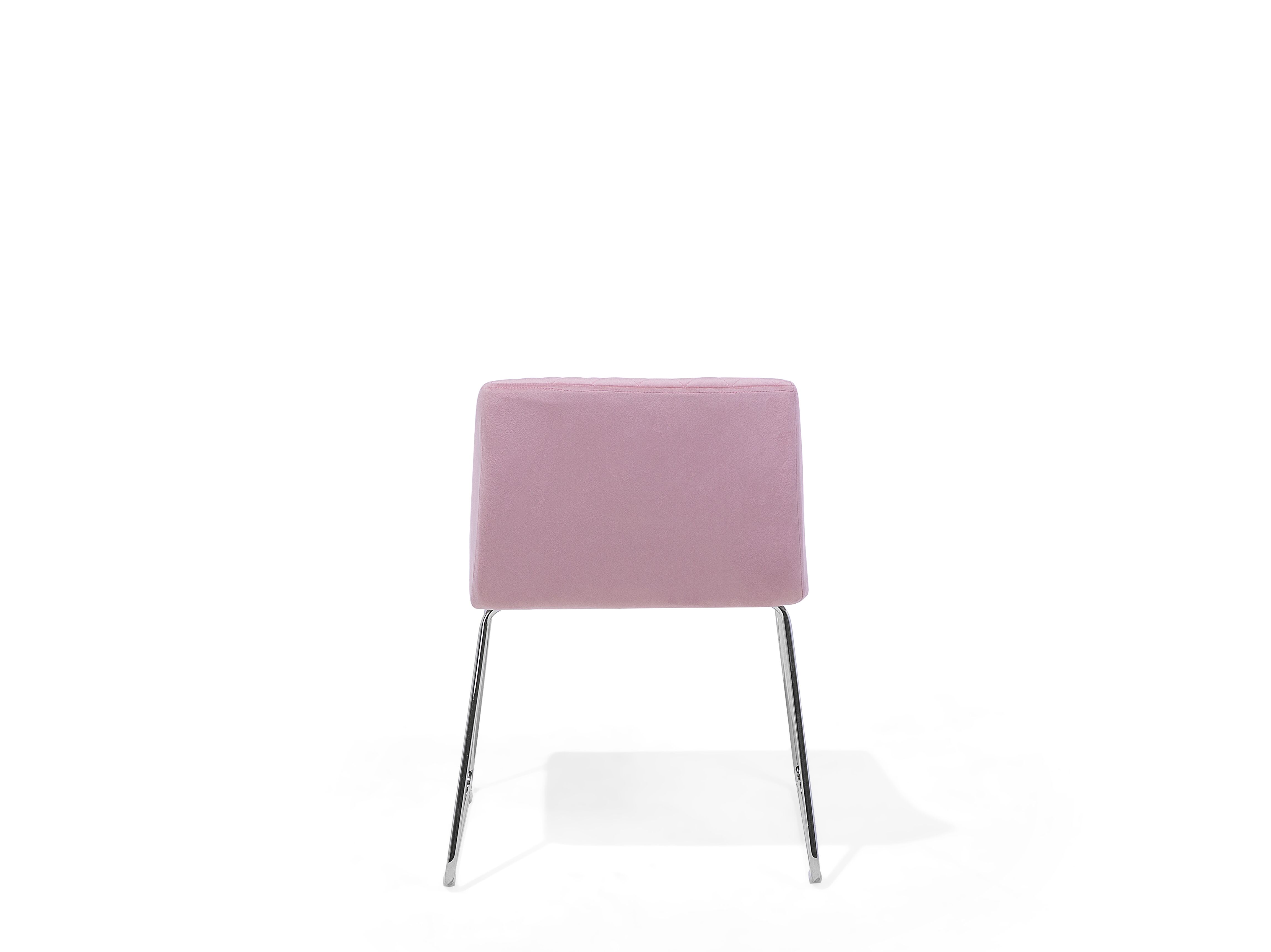 Conjunto de 2 sillas de comedor de terciopelo rosa ARCATA | Beliani.es