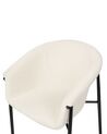 Sæt med 2 hvide spisebordsstole med boucle AMES_887215