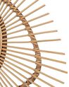 Oval väggspegel i bambu 63 x 45 cm Natur BARIO_904592