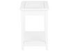 End Table with Glass Top White ATTU_726818