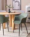 Conjunto de 2 cadeiras de jantar em tecido verde escuro ELIM_883820
