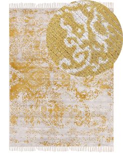 Matto viskoosi keltainen/beige 160 x 230 cm BOYALI