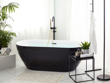 Frittstående badekar svart 160 x 75 cm CARRERA