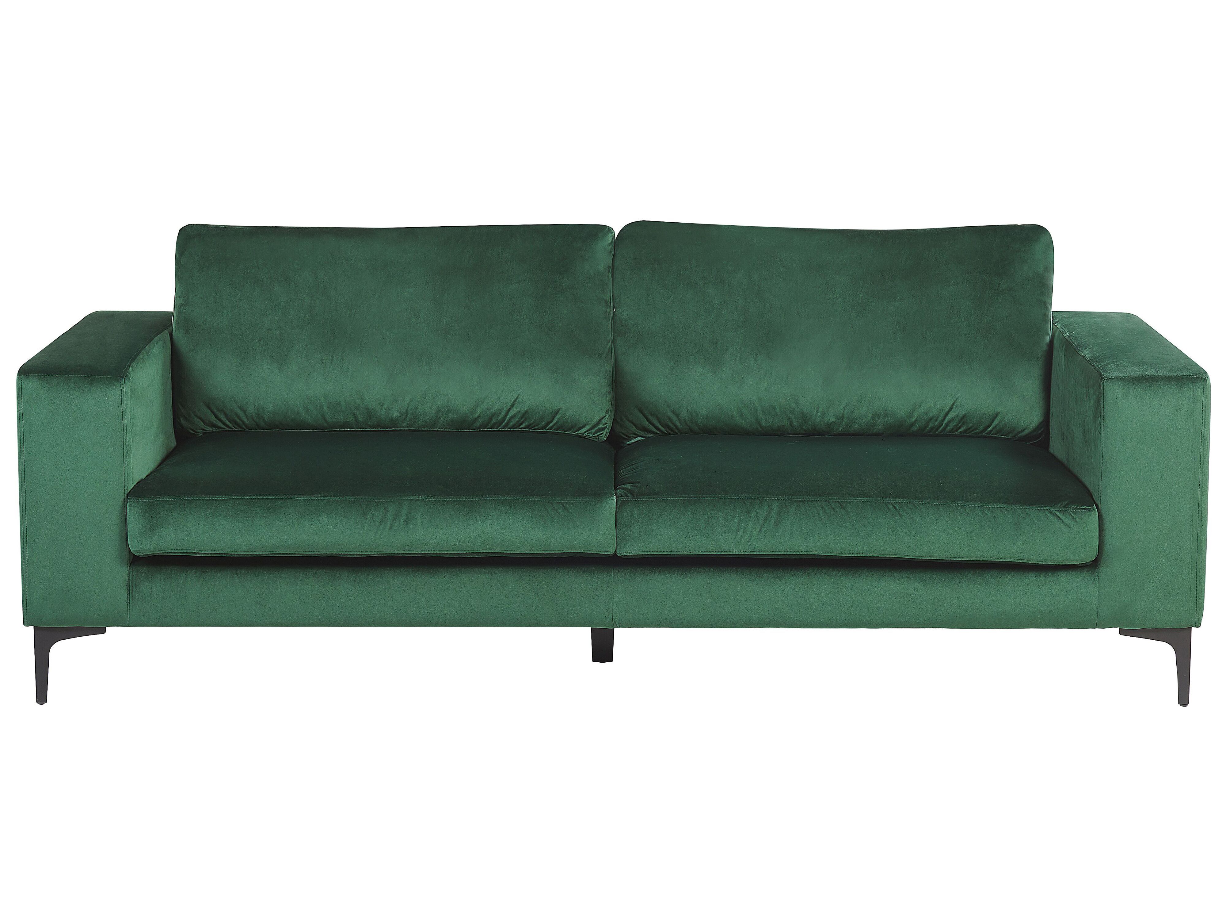 3 seater velvet sofa green vadstena | beliani.at