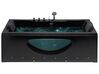 Whirlpool Bath with LED 1800 x 800 mm Black HAWES_807876