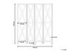 Wooden Folding 4 Panel Room Divider 170 x 163 cm White RIDANNA_874101