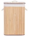 Cesta de madera de bambú clara/blanco 60 cm KOMARI_849024