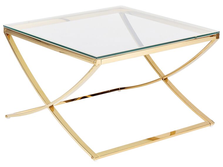 Mesa de centro con tablero de vidrio dorado RINGGOLD_895871