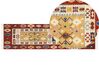 Kelim Teppich Wolle mehrfarbig 80 x 300 cm orientalisches Muster Kurzflor VOSKEHAT_858471