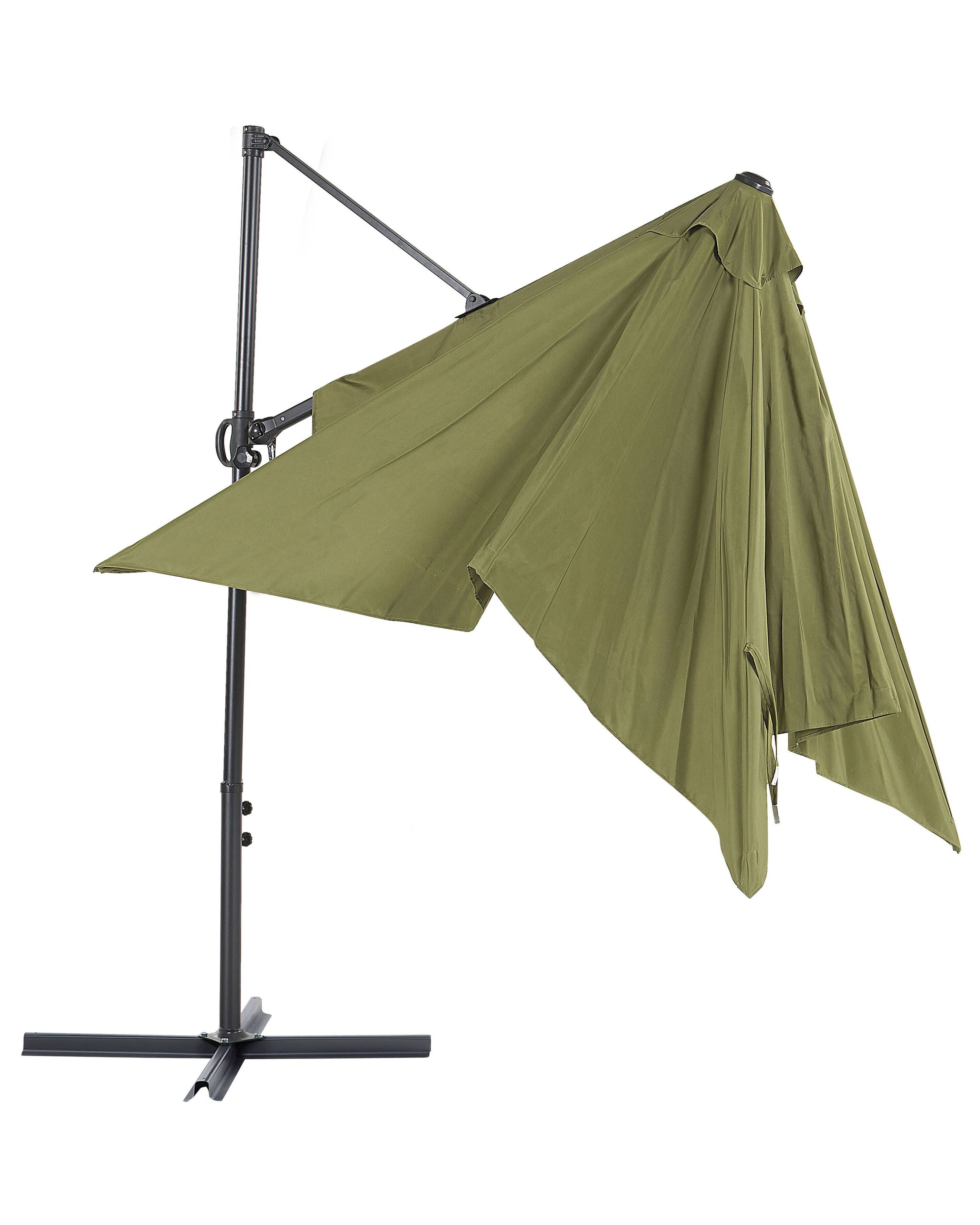 Cantilever Parasol 2.45 x 2.45 m Green MONZA II Beliani.co.uk
