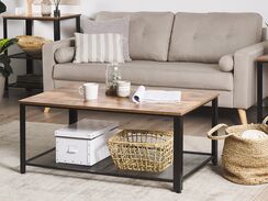 Sohvapöytä tumma puu/musta ASTON Sohvapöytä tumma puu/musta ASTON