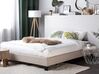 Fabric EU Super King Size Bed Beige ROANNE_873053
